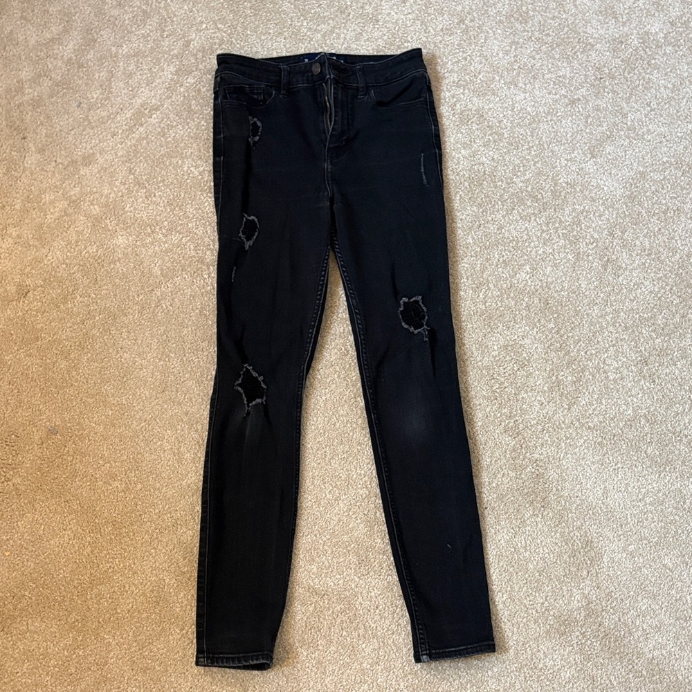 Hollister Black Ripped Skinny Jeans